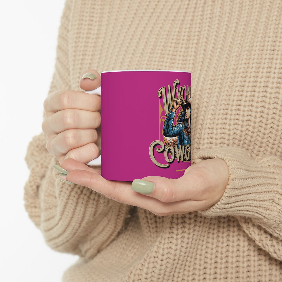 Thumbnail: Wyoming Cowgirl: Ceramic Mug, (11oz, 15oz)