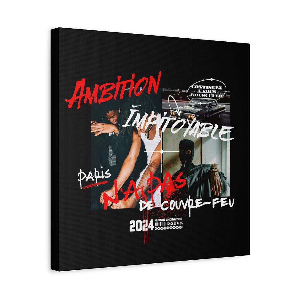 Thumbnail: Ambition Impitoyable France: Matte Canvas, Stretched, 1.25"