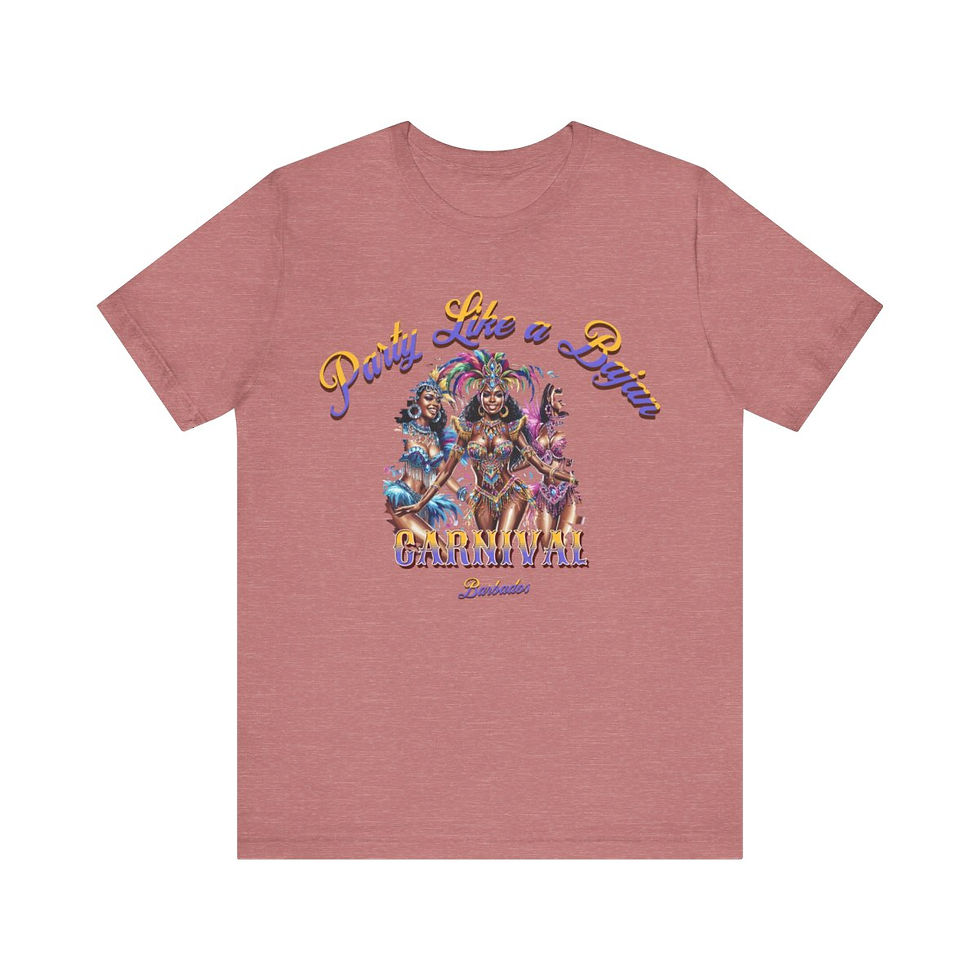 Thumbnail: Party like a Bajan Barbados: Unisex Jersey Short Sleeve Tee