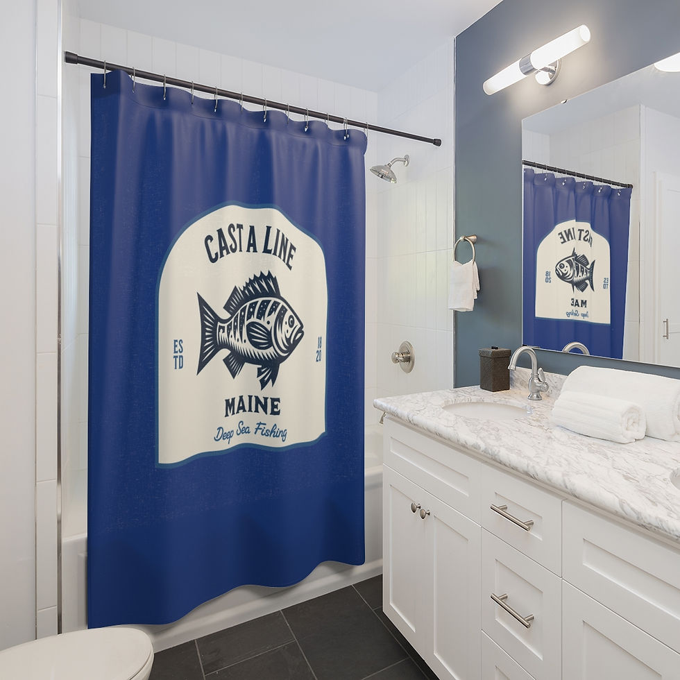 Cast a Line Maine: Shower Curtains