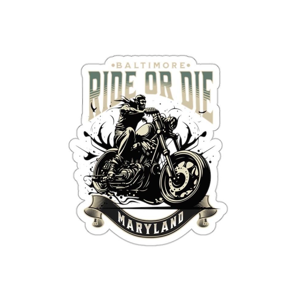 Thumbnail: Ride or Die Maryland: Kiss-Cut Stickers