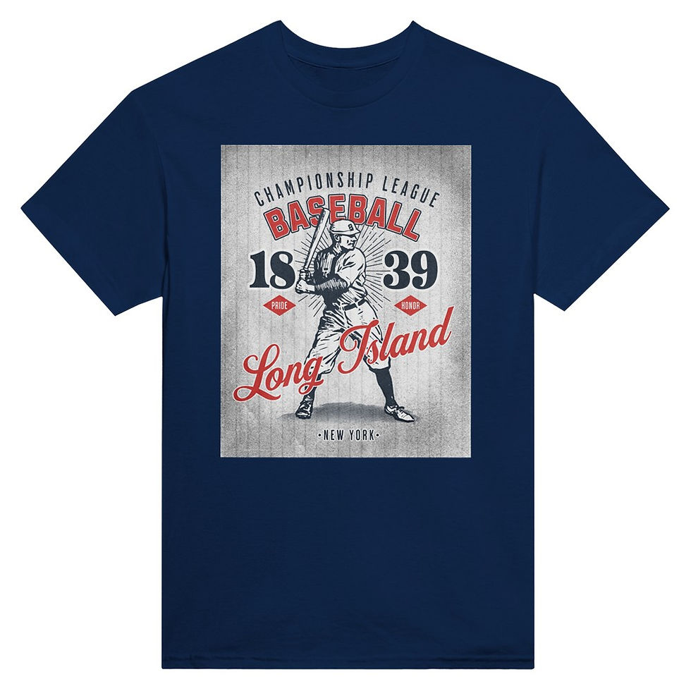 Thumbnail: Long Island Baseball: Heavyweight Unisex Crewneck T-shirt
