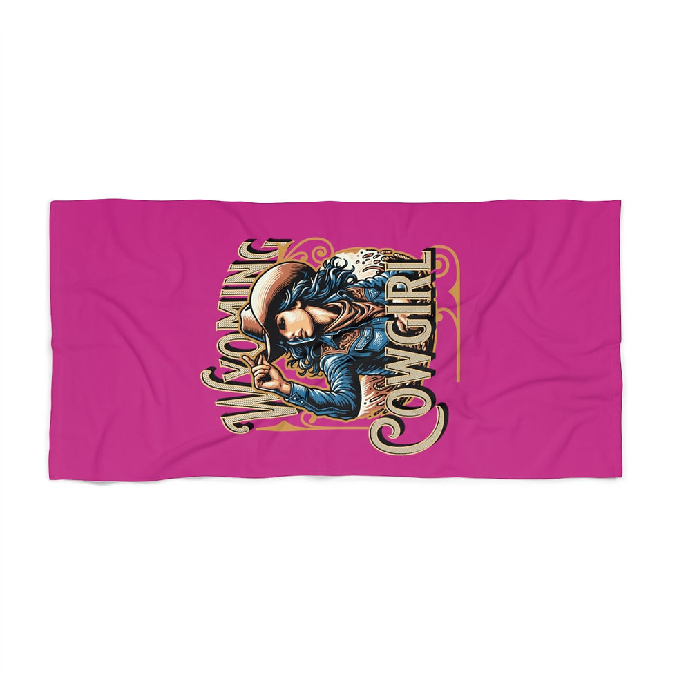 Wyoming Cowgirl: Beach Towel