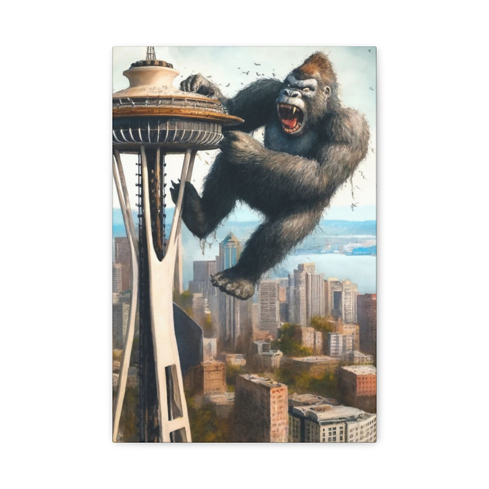 Thumbnail: King Kong Seattle: Matte Canvas, Stretched, 1.25"