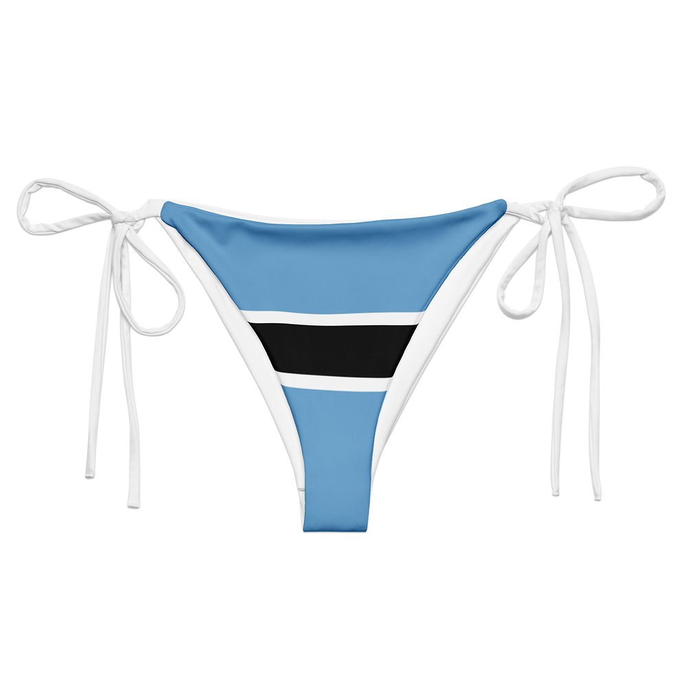 Thumbnail: Botswana: All-over print recycled string bikini bottom