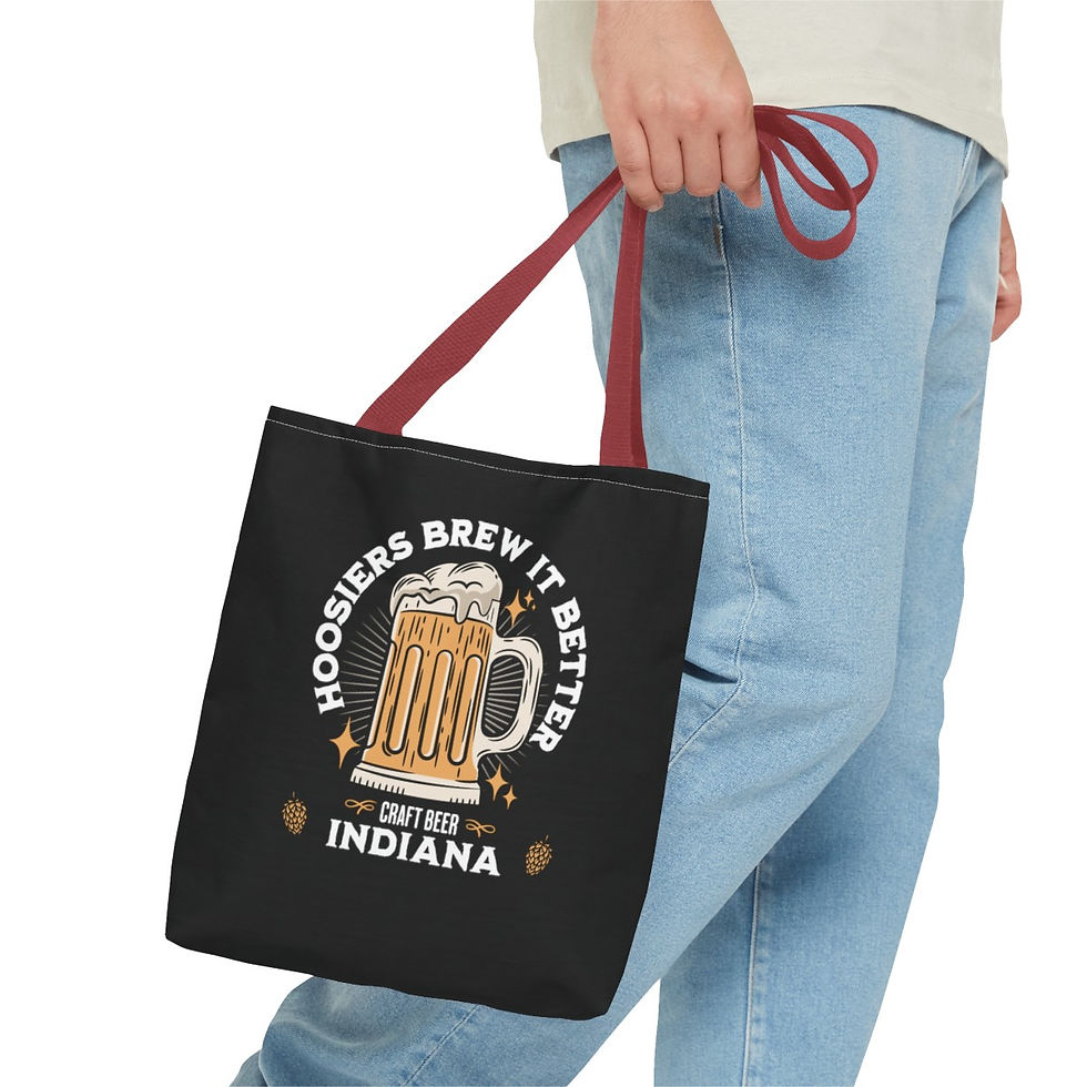 Thumbnail: Hoosiers Brew it Better Indiana: Tote Bag (AOP)