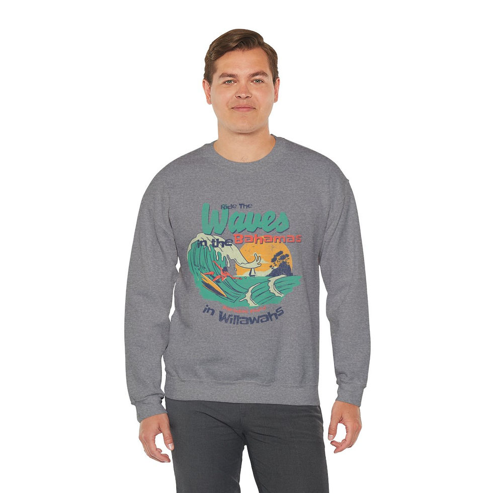 Thumbnail: Ride the Waves Bahamas: Unisex Heavy Blend™ Crewneck Sweatshirt