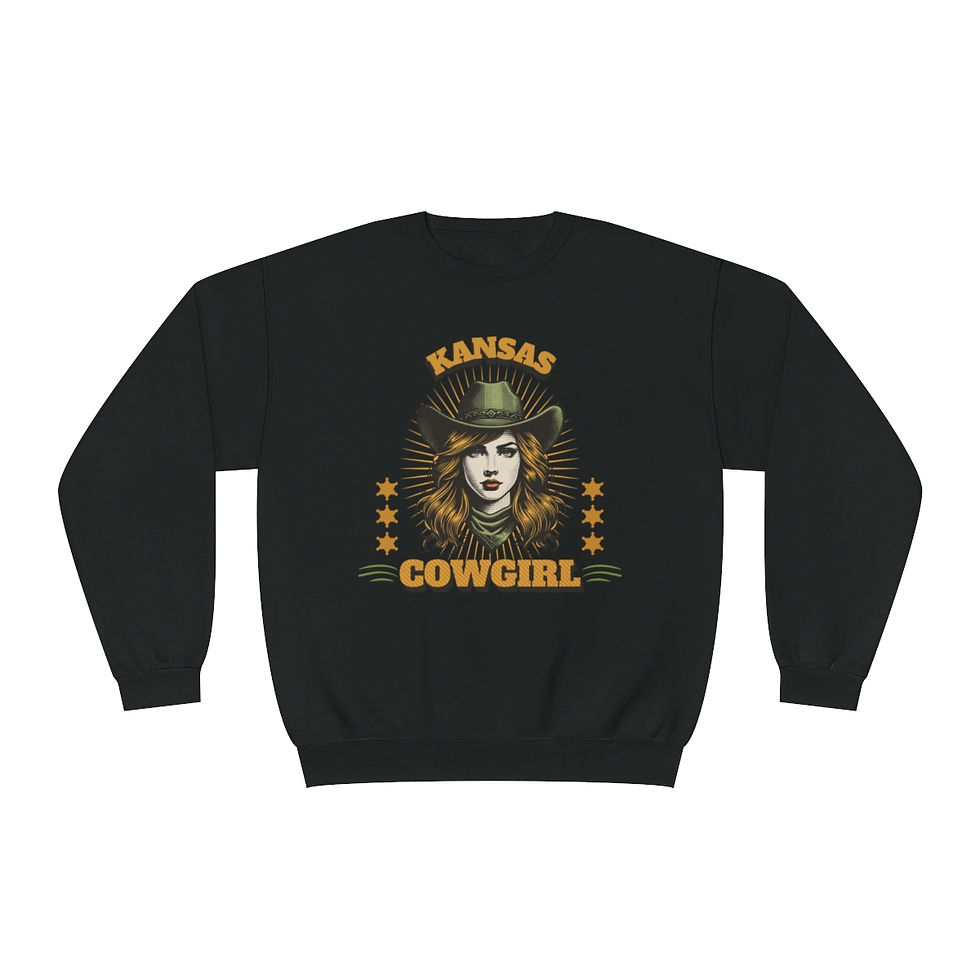 Thumbnail: Kansas Cowgirl: Unisex NuBlend® Crewneck Sweatshirt