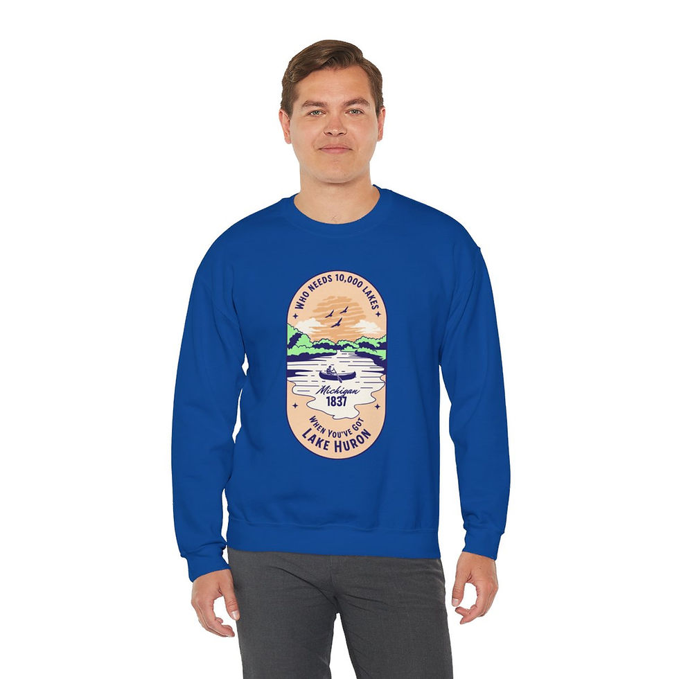 Thumbnail: Who Needs 10,000 Lakes - Michigan: Unisex Heavy Blend™ Crewneck Sweatshirt