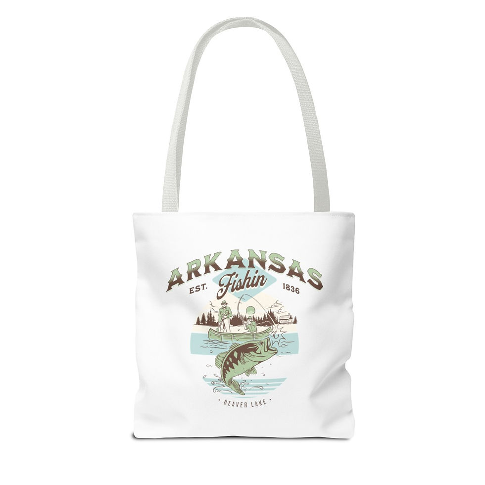 Thumbnail: Arkansas Fishin: Tote Bag (AOP)