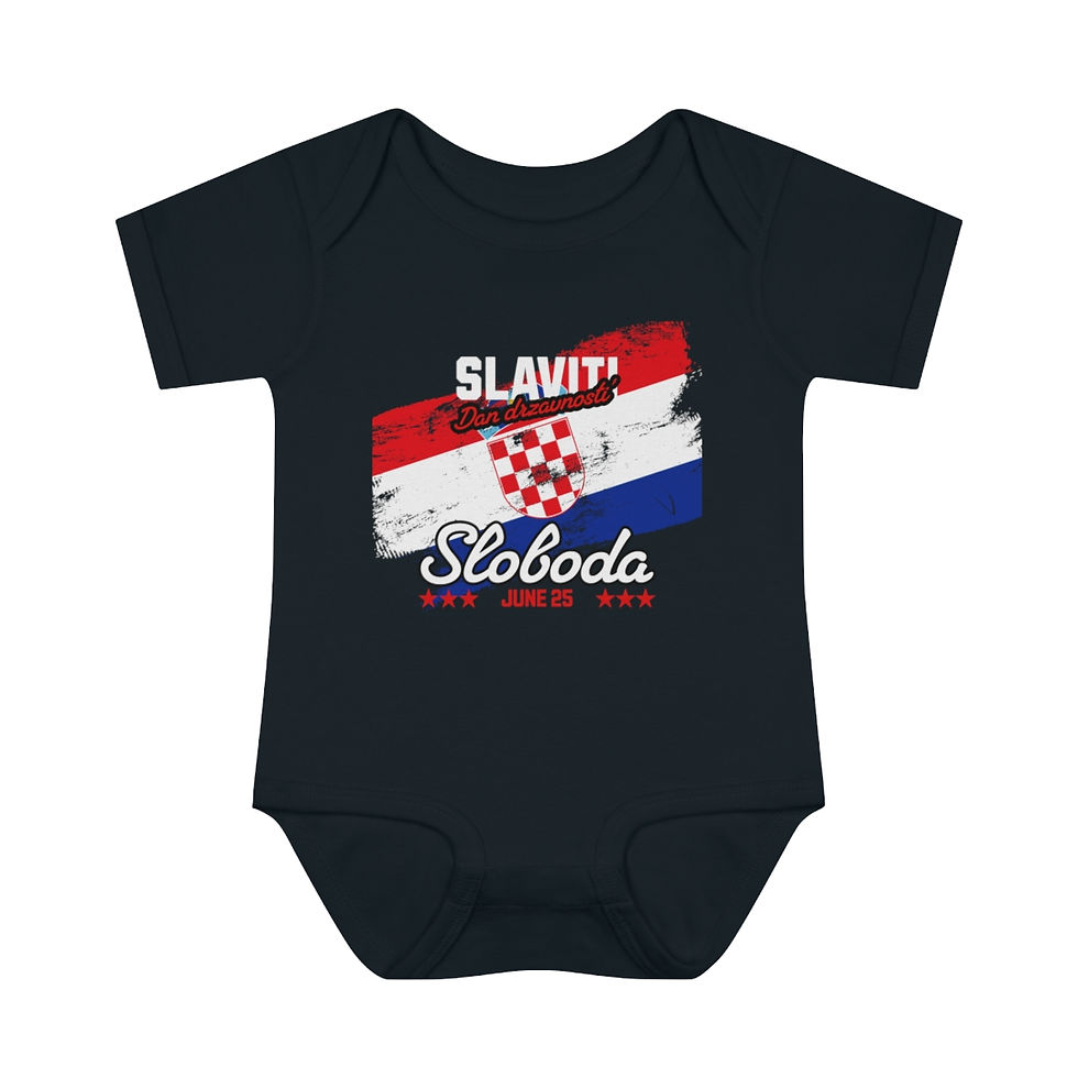 Thumbnail: Croatia Independence Day: Infant Baby Rib Bodysuit
