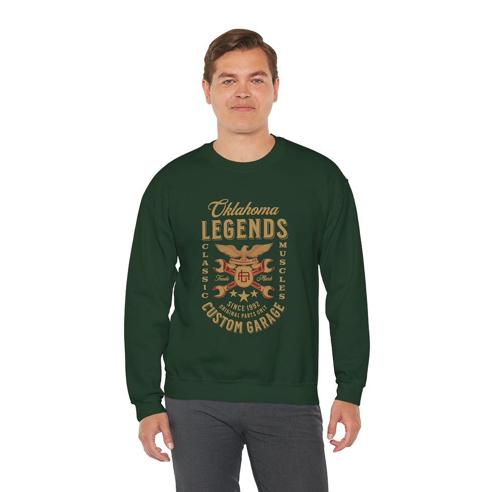 Thumbnail: Oklahoma garage: Unisex Heavy Blend™ Crewneck Sweatshirt