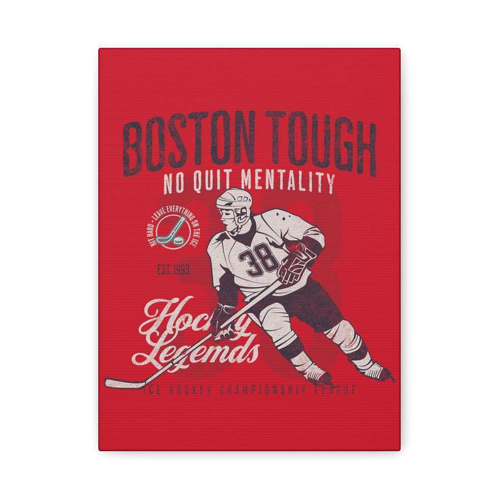 Thumbnail: Boston Tough Massachusetts: Matte Canvas, Stretched, 1.25"