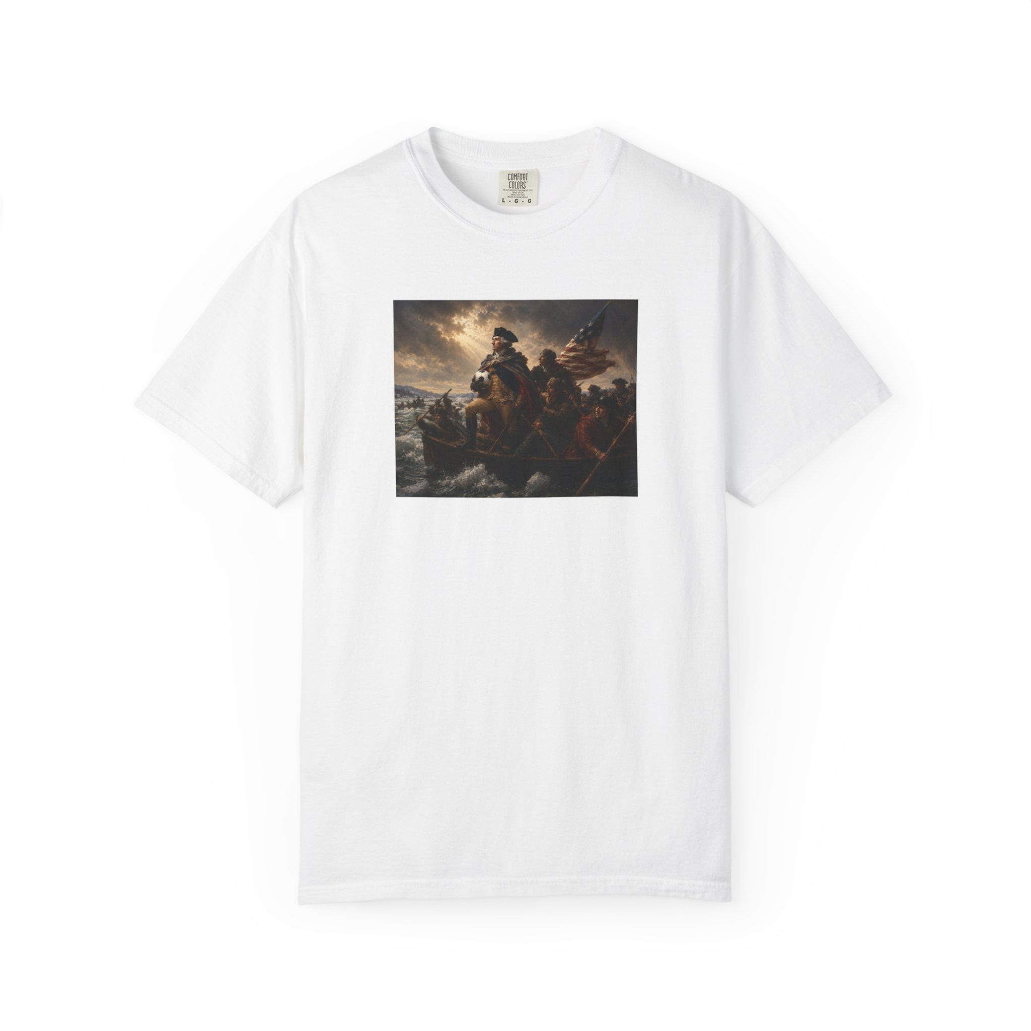 Historical Painting T-Shirt — George Washington Crossing the Delaware Art Tee