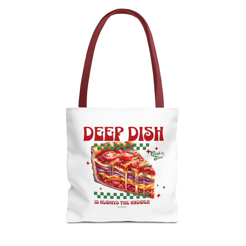 Thumbnail: Deep Dish Illinois: Tote Bag (AOP)