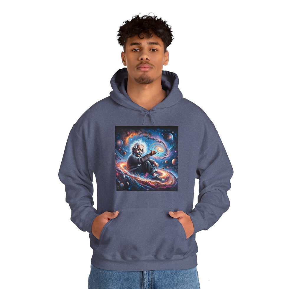 Thumbnail: Einstein in Space: Unisex Heavy Blend™ Hooded Sweatshirt