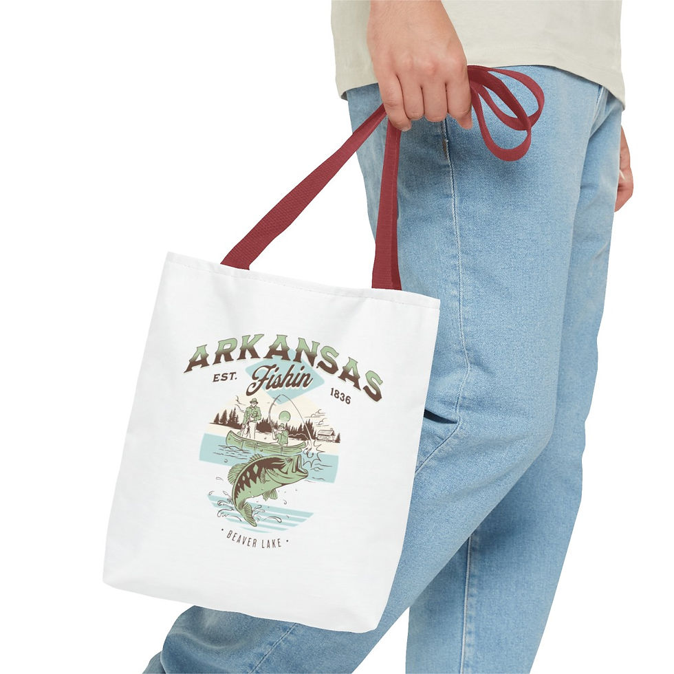 Thumbnail: Arkansas Fishin: Tote Bag (AOP)