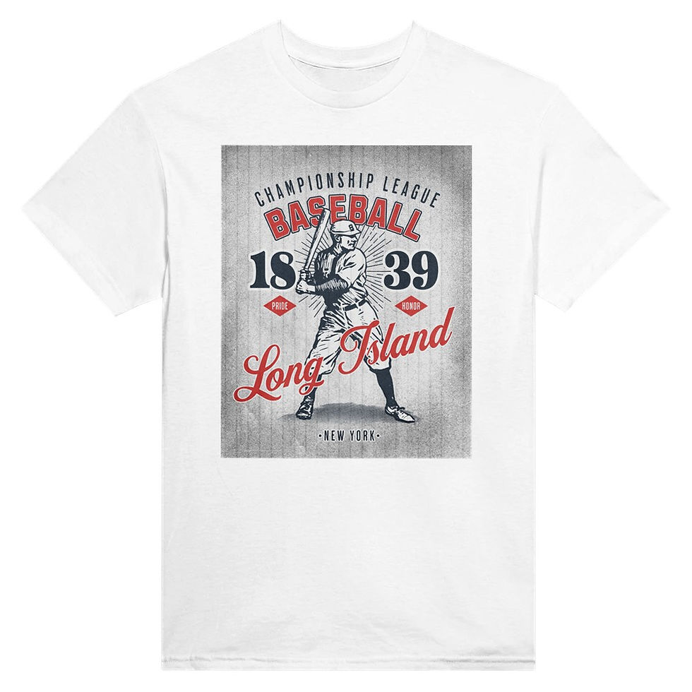 Thumbnail: Long Island Baseball: Heavyweight Unisex Crewneck T-shirt