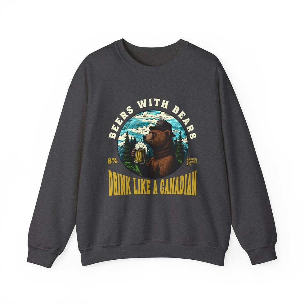 Thumbnail: Beers with Bears Canada: Unisex Heavy Blend™ Crewneck Sweatshirt