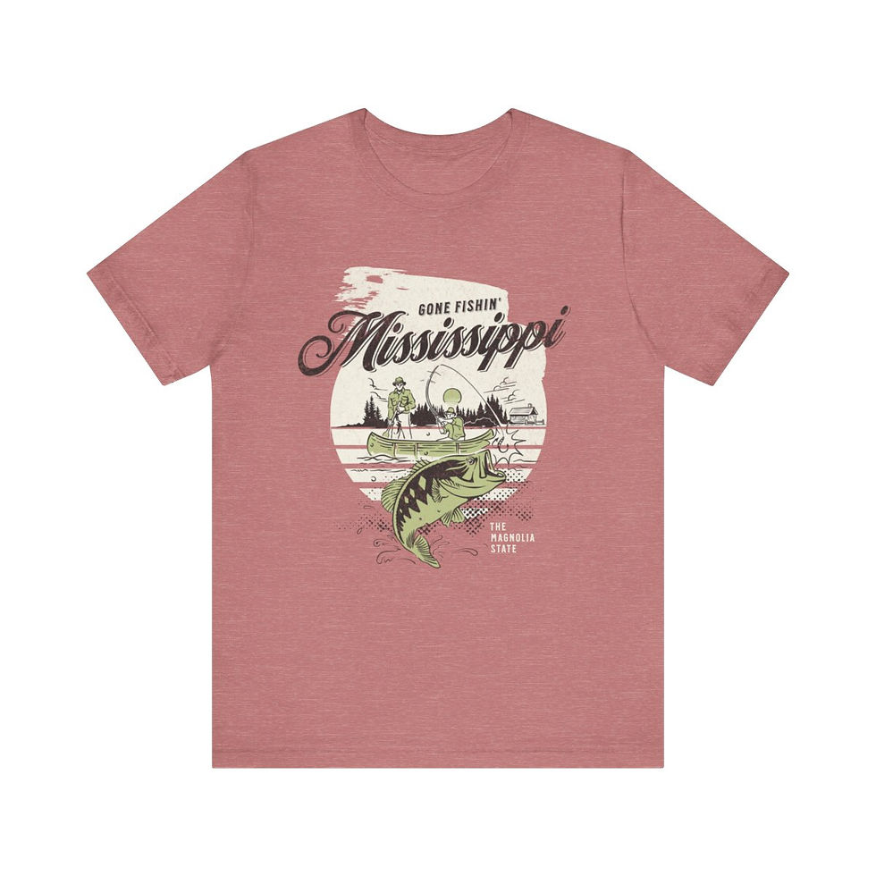 Thumbnail: Gone Fishin Mississippi: Unisex Jersey Short Sleeve Tee