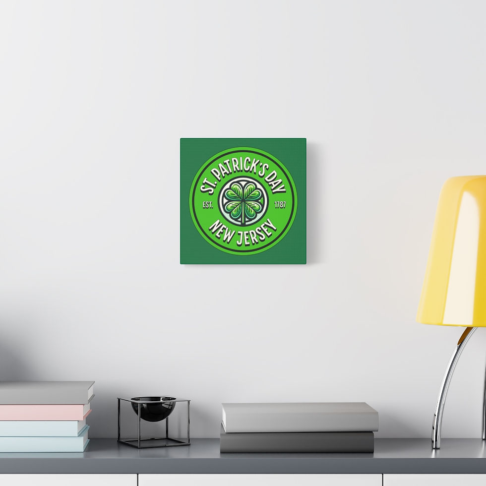 Thumbnail: St. Patrick's Day New Jersey: Matte Canvas, Stretched, 1.25"