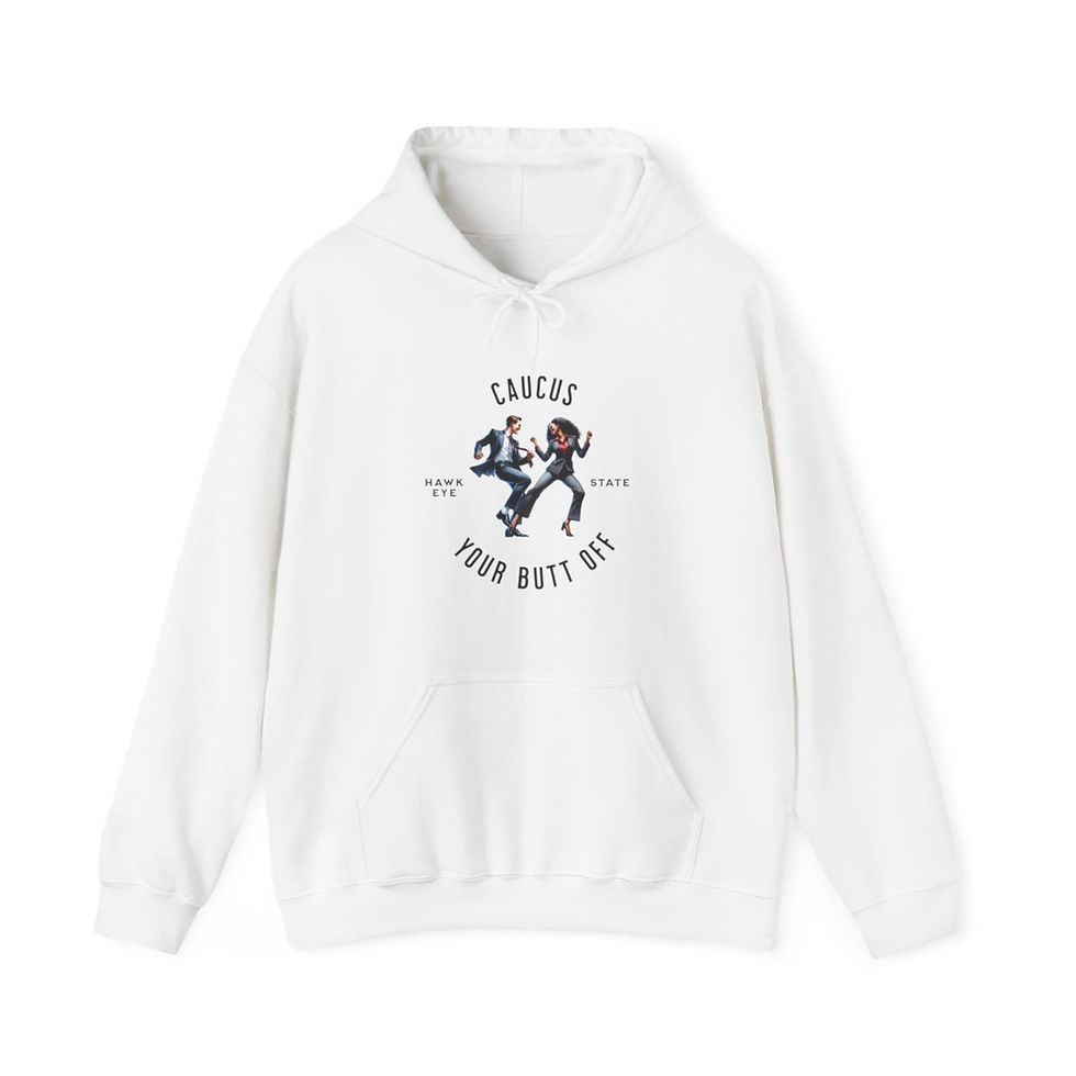 Thumbnail: Caucus Your Butt Off Iowa: Unisex Heavy Blend™ Hooded Sweatshirt
