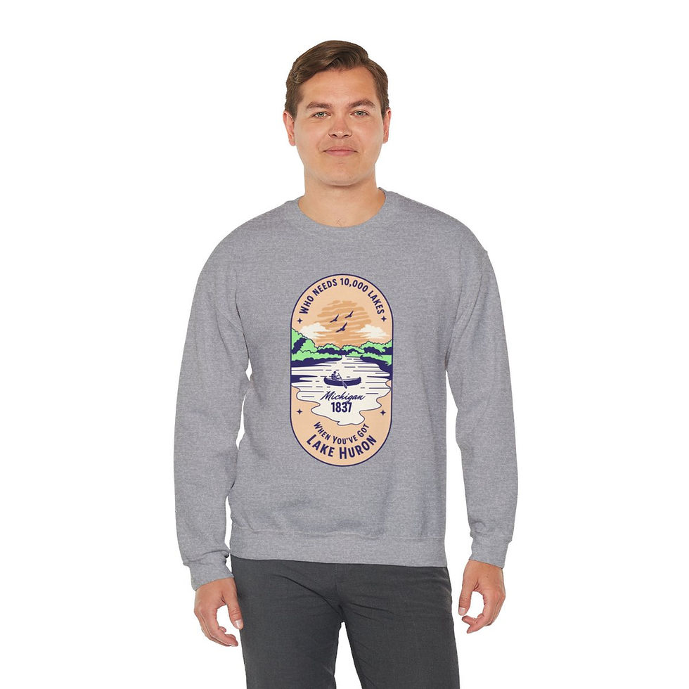 Thumbnail: Who Needs 10,000 Lakes - Michigan: Unisex Heavy Blend™ Crewneck Sweatshirt