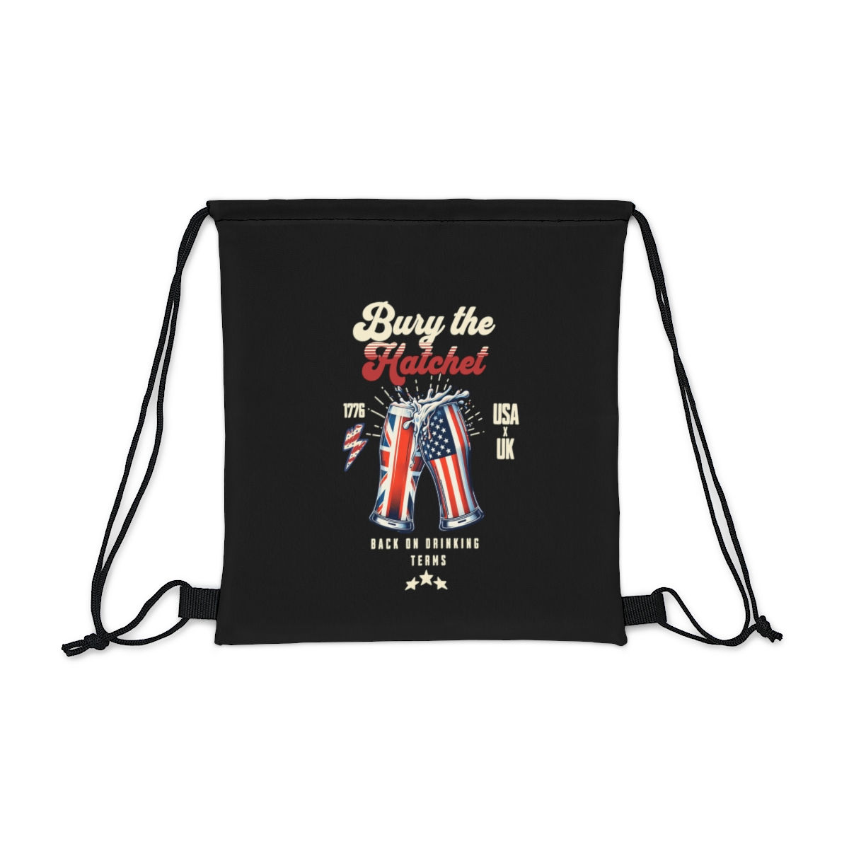 Bury the Hatchet England: Outdoor Drawstring Bag