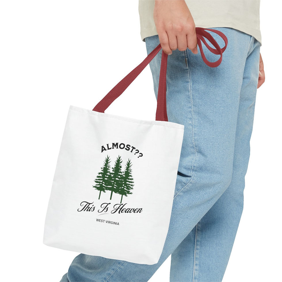 Thumbnail: This is Heaven West Virginia: Tote Bag (AOP)