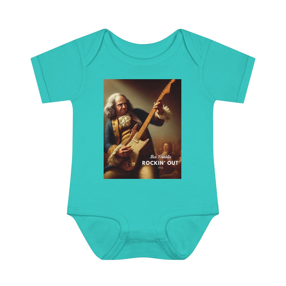 Thumbnail: Ben Franklin Rockin Out: Infant Baby Rib Bodysuit