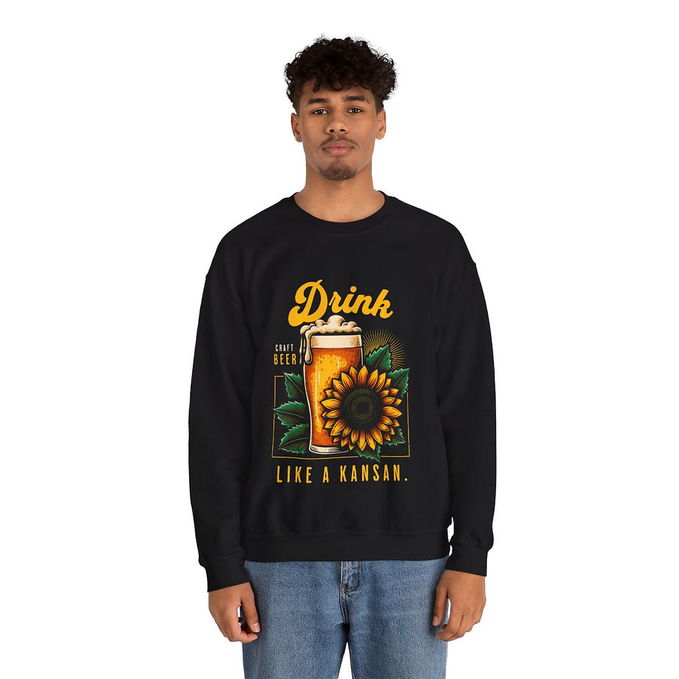Thumbnail: Drink like a Kansan: Unisex Heavy Blend™ Crewneck Sweatshirt