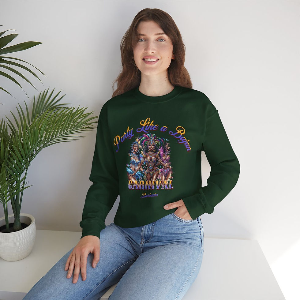 Thumbnail: Party like a Bajan Barbados: Unisex Heavy Blend™ Crewneck Sweatshirt
