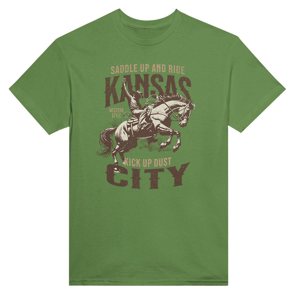 Thumbnail: Saddle Up KC: Heavyweight Unisex Crewneck T-shirt