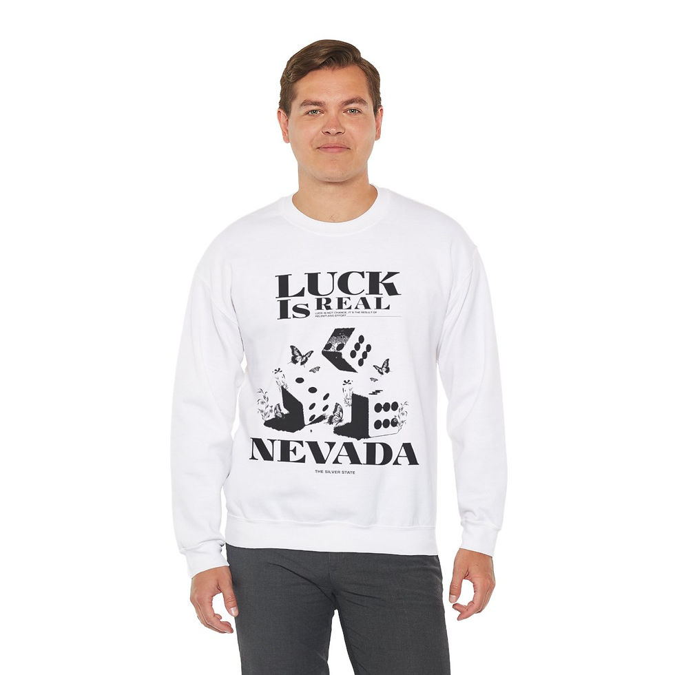 Thumbnail: Luck is Real Nevada: Unisex Heavy Blend™ Crewneck Sweatshirt