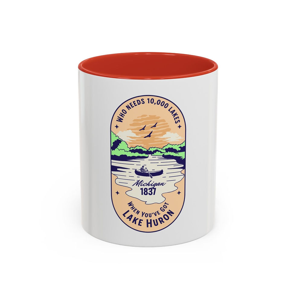 Thumbnail: Who Needs 10,000 Lakes - Michigan: Accent Coffee Mug (11, 15oz)