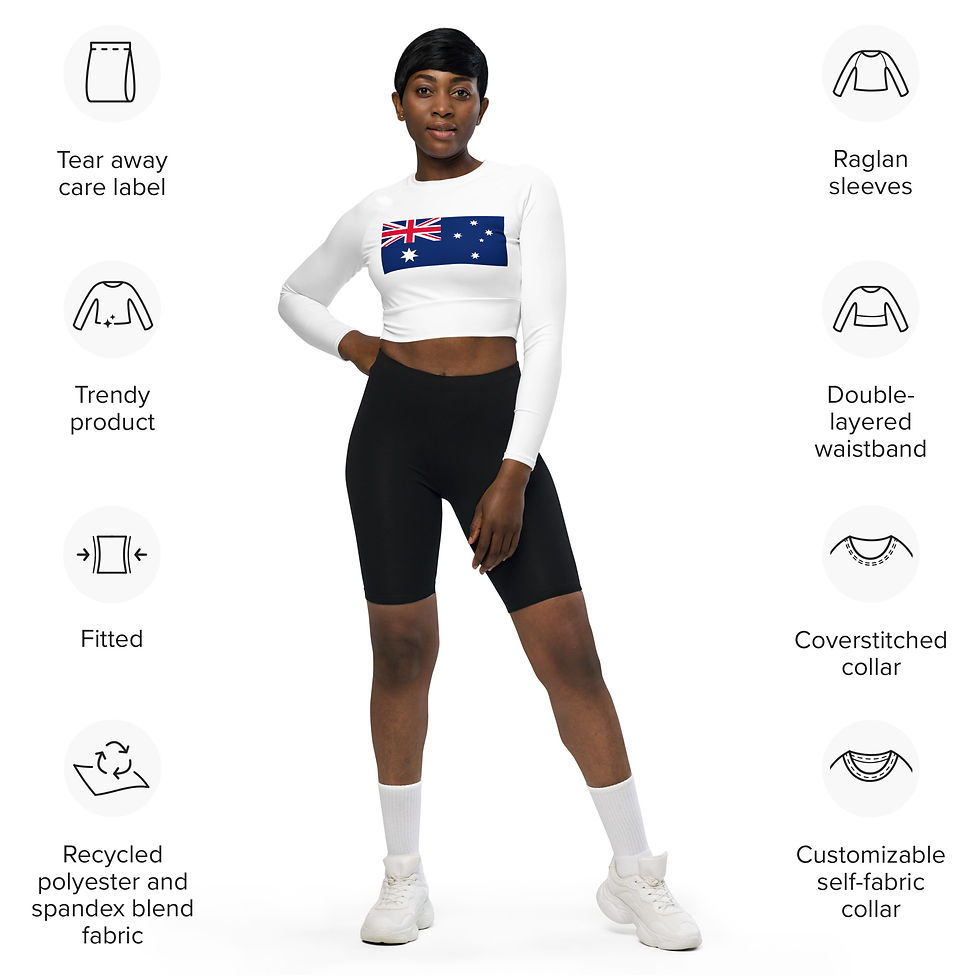 Thumbnail: Australia: Recycled long-sleeve crop top