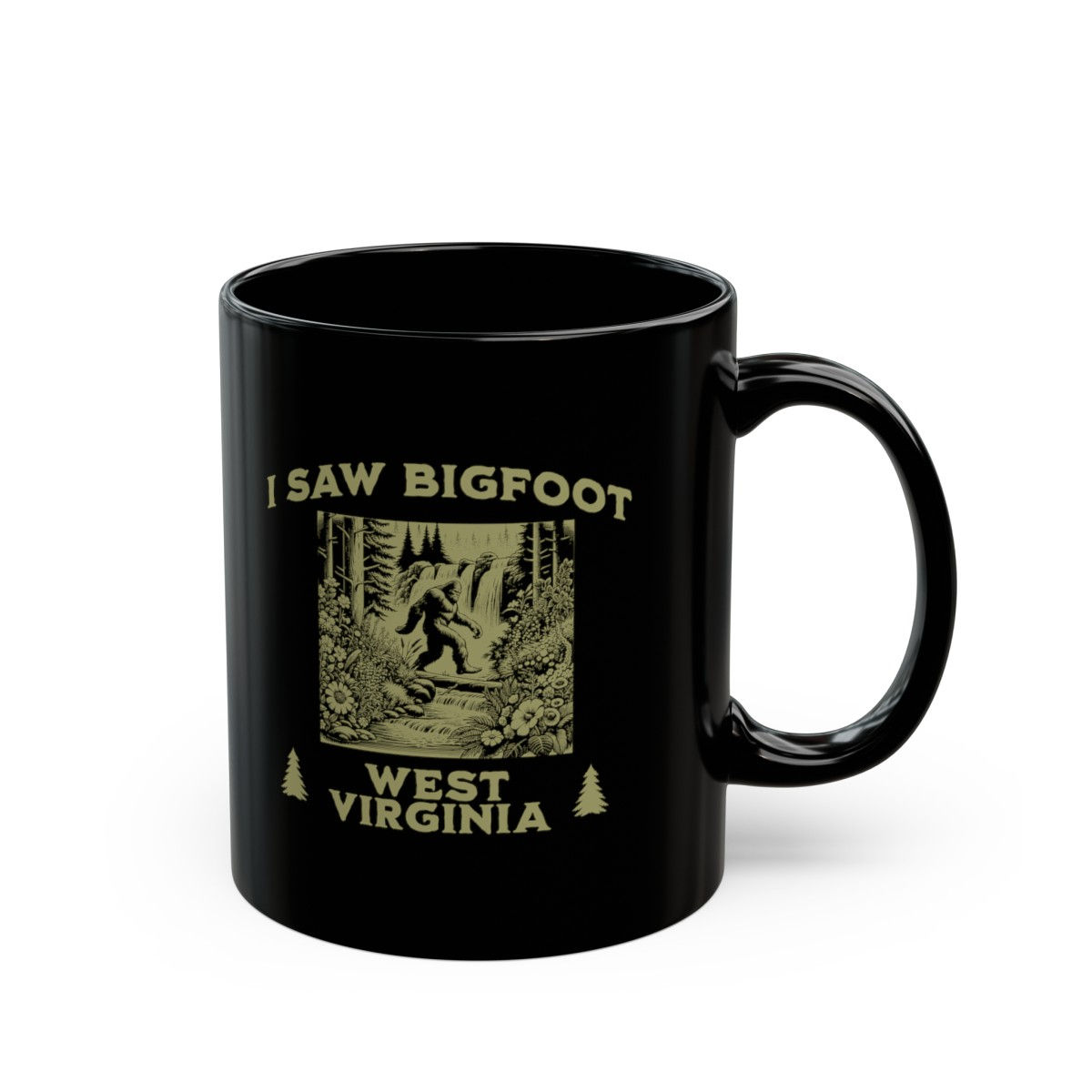Bigfoot West Virginia: Black Mug (11oz, 15oz)