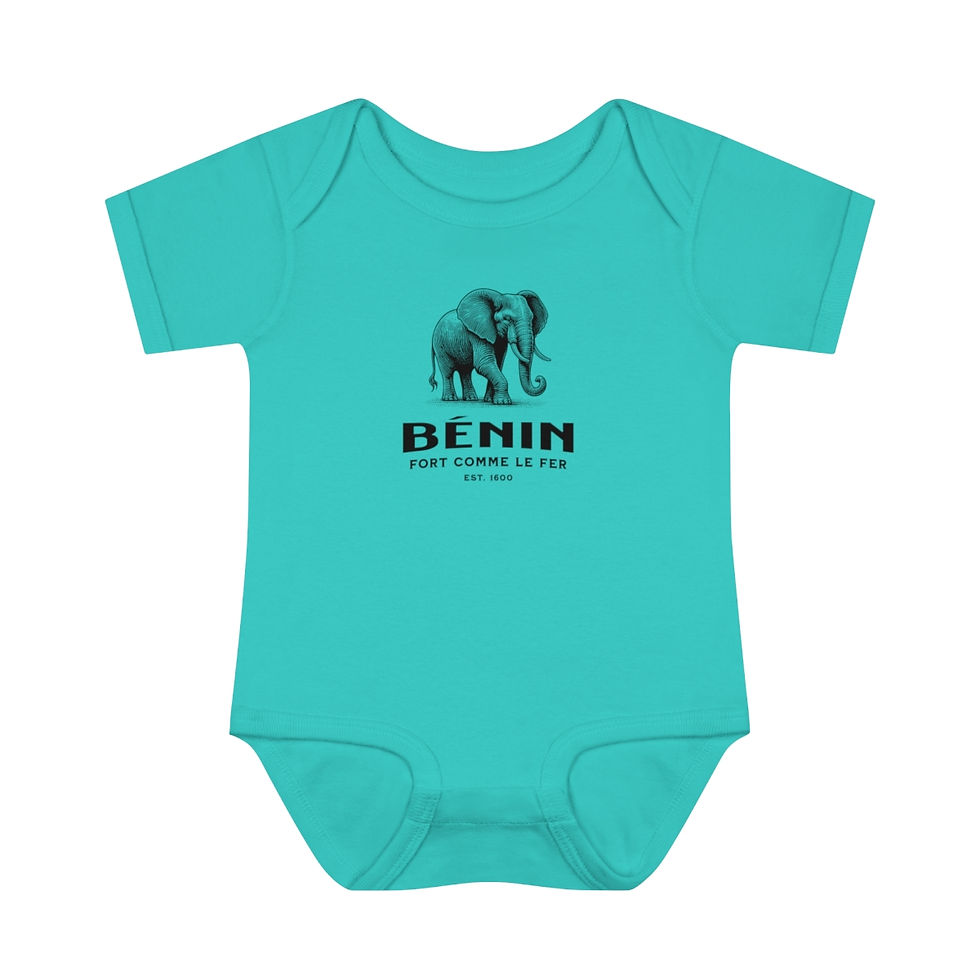 Thumbnail: Benin Elephant: Infant Baby Rib Bodysuit