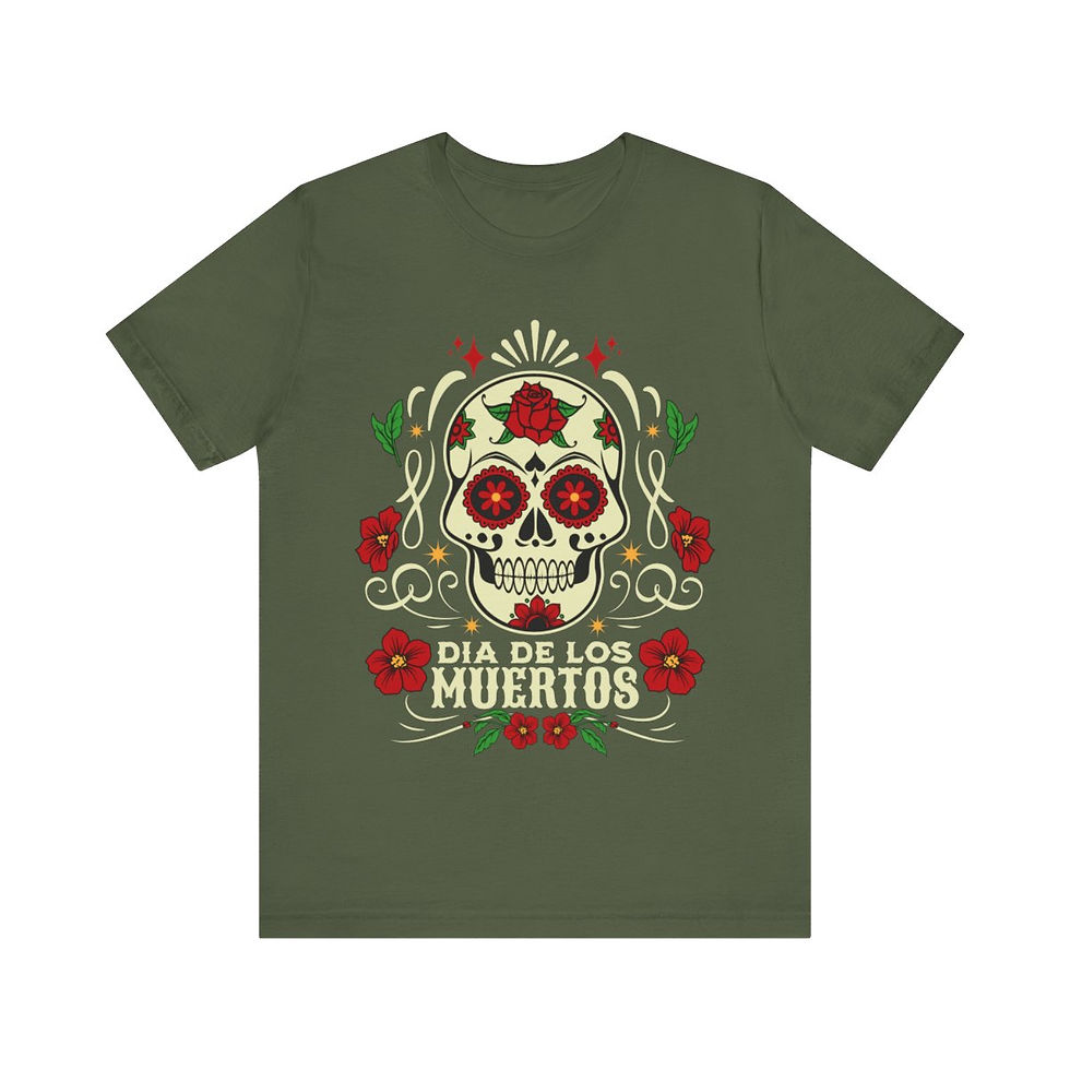 Thumbnail: Dia De Los Muertos Mexico: Unisex Jersey Short Sleeve Tee