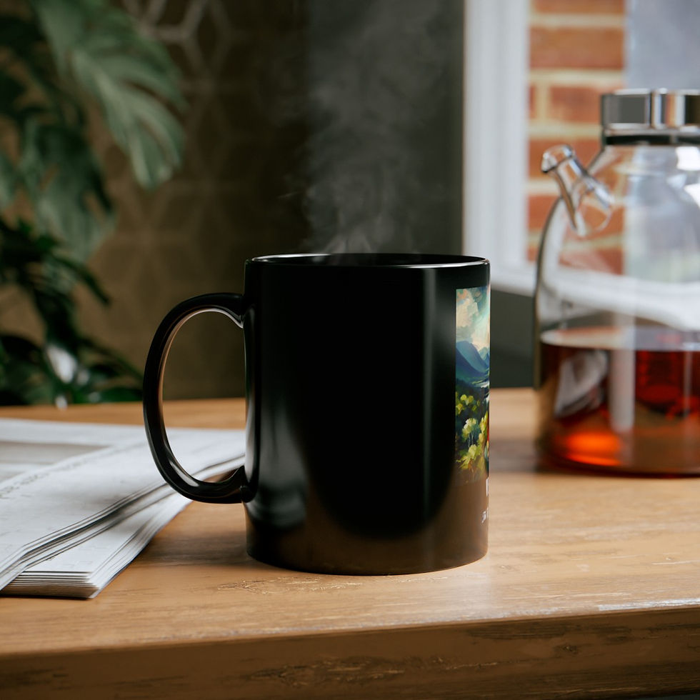 Thumbnail: Vermont the Green Mountain State: Black Mug (11oz, 15oz)