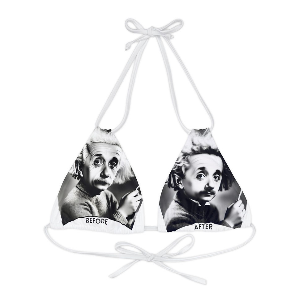 Thumbnail: Before After: Strappy Triangle Bikini Top (AOP)