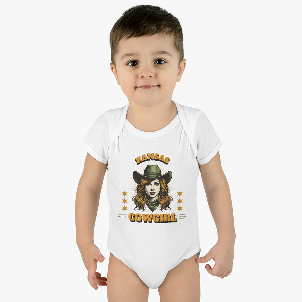 Thumbnail: Kansas Cowgirl: Infant Baby Rib Bodysuit