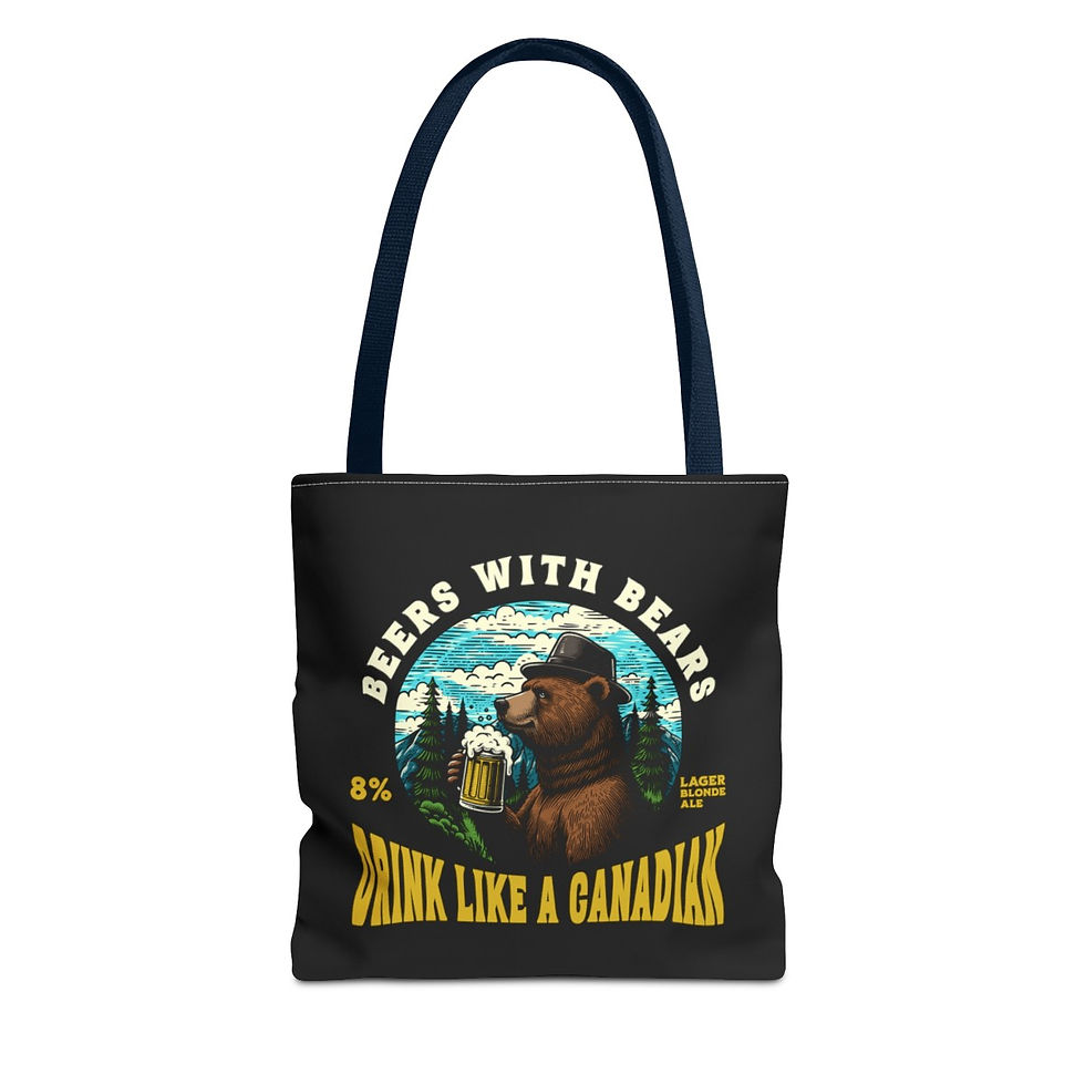 Thumbnail: Beers with Bears Canada: Tote Bag (AOP)