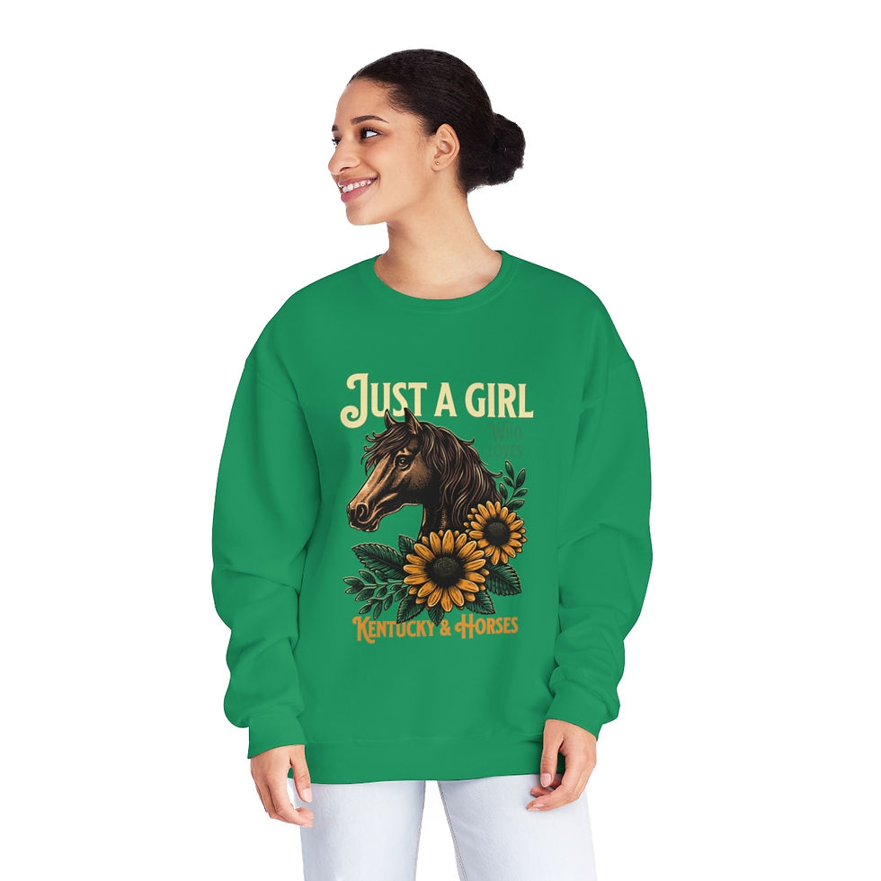 Thumbnail: Kentucky & Horses: Unisex NuBlend® Crewneck Sweatshirt