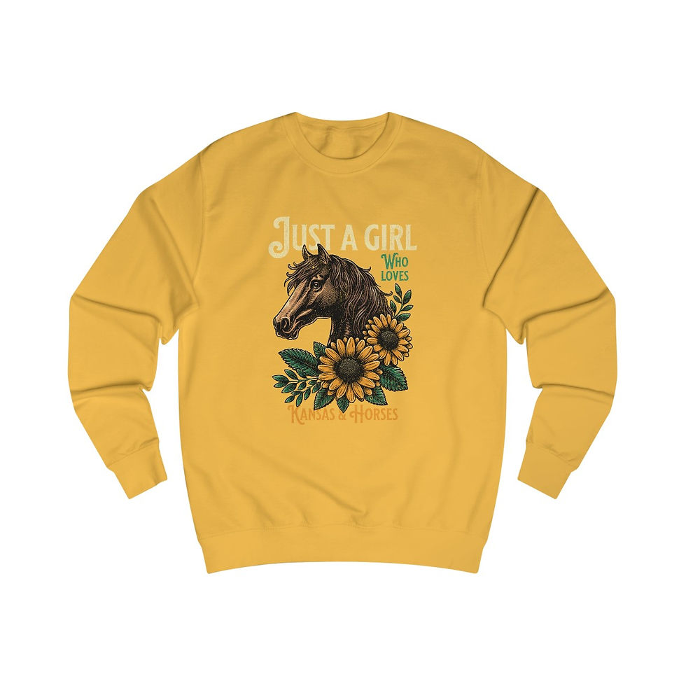 Thumbnail: Kansas and Horses: Unisex Sweatshirt