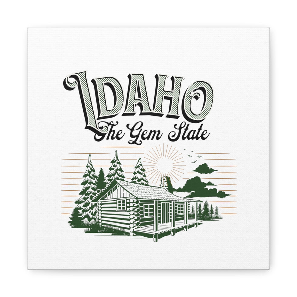 Thumbnail: Idaho the Gem State: Matte Canvas, Stretched, 1.25"