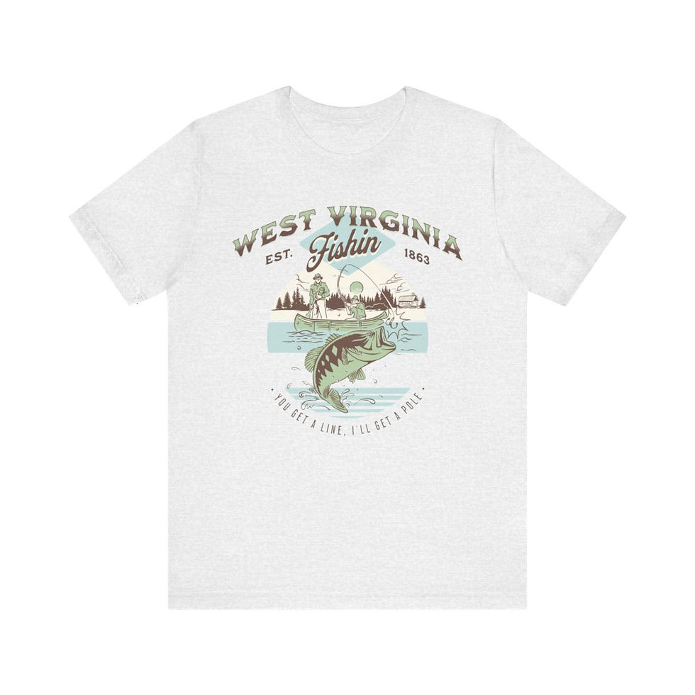 Thumbnail: West Virginia fishin: Unisex Jersey Short Sleeve Tee