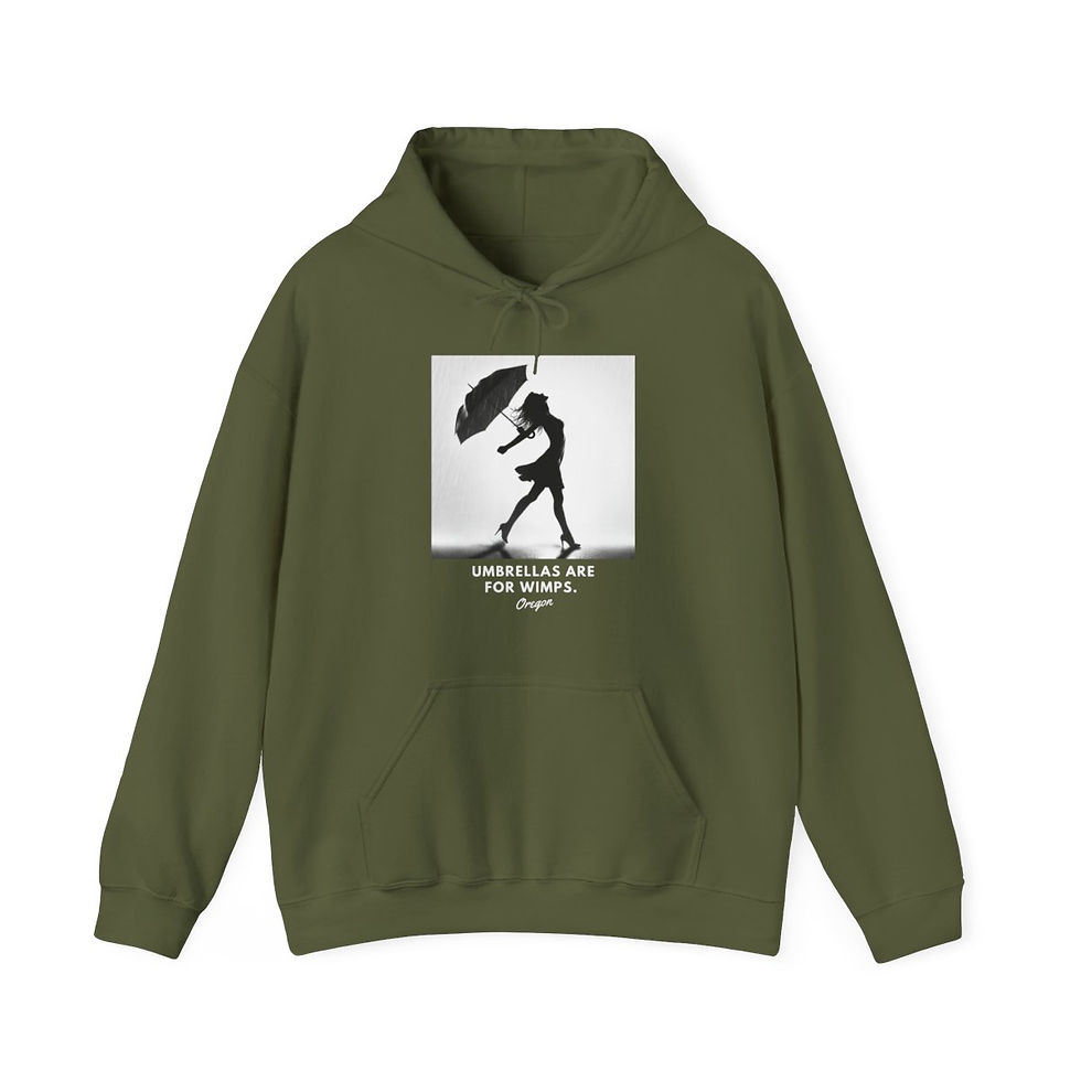 Thumbnail: Umbrellas are for wimps Oregon: Unisex Heavy Blend™ Hooded Sweatshirt
