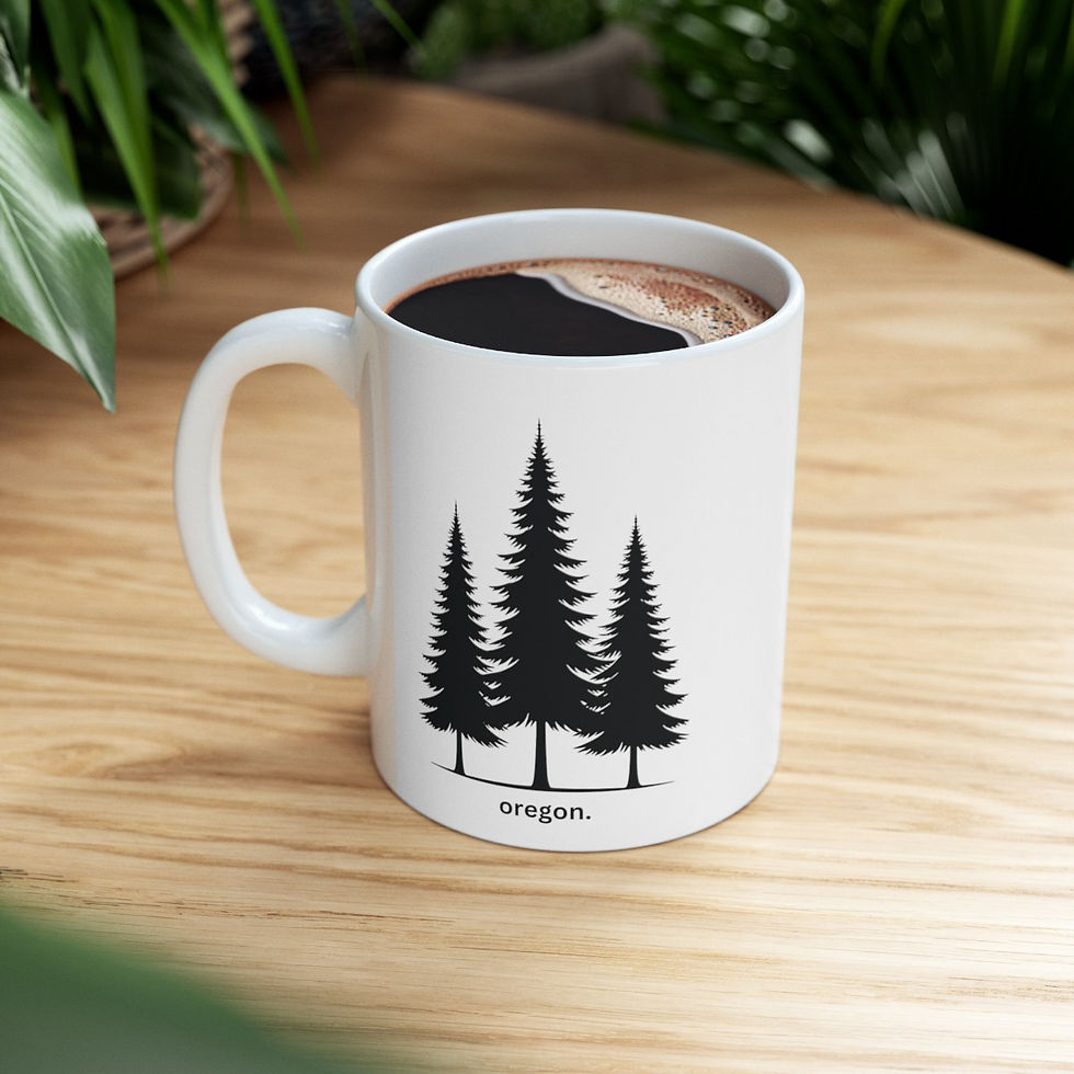 Thumbnail: Oregon simple: Ceramic Mug, (11oz, 15oz)