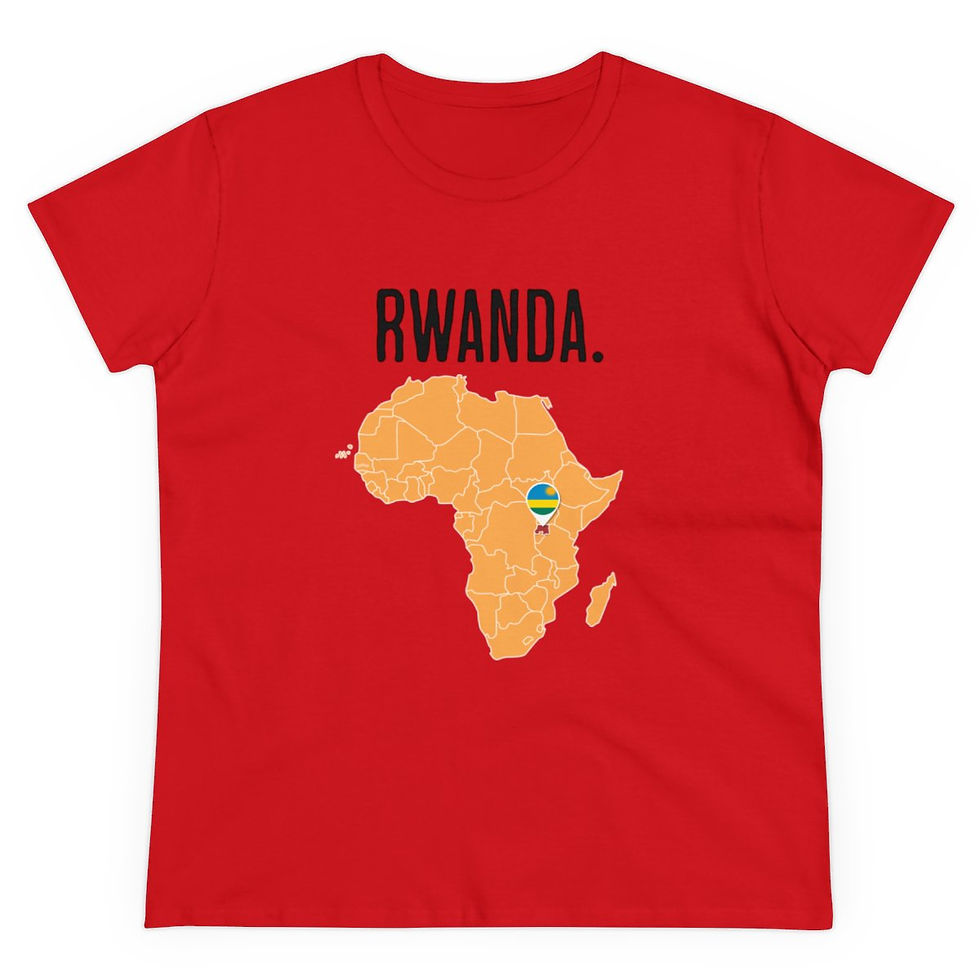 Thumbnail: Rwanda Map Women's Midweight Cotton Tee